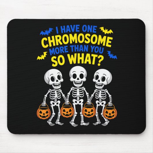 Soky Skeleton Down Syndrome Awareness Extra Chromo Mousepad (Vorne)