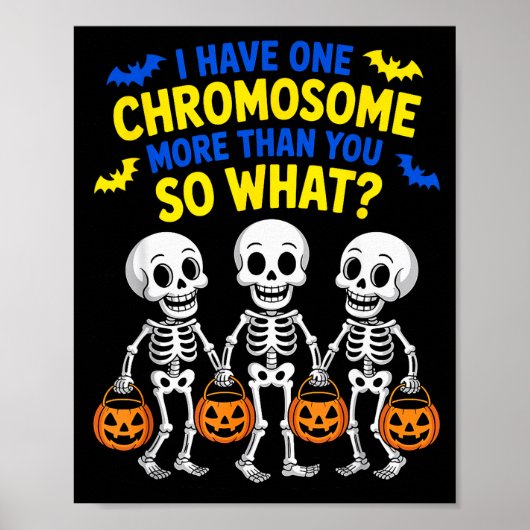 Soky Skeleton Down Syndrome Awareness Extra Chromo Poster (Vorne)