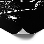 Soky Skeleton Hands Heart Sign Halloween Vibes Wom Poster (Ecke)