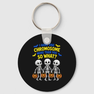 Soky Skelett Down-Syndrom-Bewusstsein Extra Chromo Schlüsselanhänger