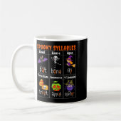 Soky Syllables Funny Halloween Educational Teacher Kaffeetasse (Links)