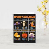 Soky Syllables Teacher Funny Halloween Educational Karte (Gelbe Blume)