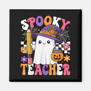 Soky Teacher Ghost Pencil Teach Funny Halloween Th Magnet