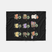 Soky Teacher Halloween Ghost And Zombie Reading Bo Fleecedecke (Vorderseite (Horizontal))