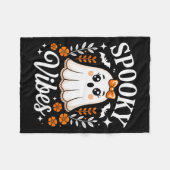 Soky Vibes Ghost Retro Groovy Halloween Women Girl Fleecedecke (Vorderseite (Horizontal))