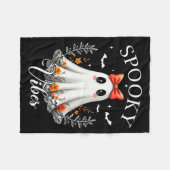 Soky Vibes Ghost Retro Groovy Halloween Women Girl Fleecedecke (Vorderseite (Horizontal))