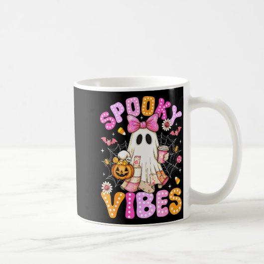 Soky Vibes Ghost Retro Groovy Halloween Women Girl Kaffeetasse (Rechts)