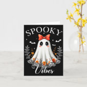 Soky Vibes Ghost Retro Groovy Halloween Women Girl Karte (Gelbe Blume)