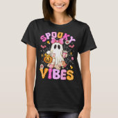 Soky Vibes Ghost Retro Groovy Halloween Women Girl T-Shirt (Vorderseite)
