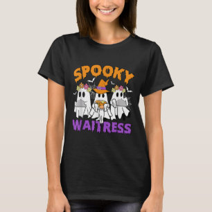 Soky Waitress Funny Ghost Halloween T-Shirt
