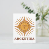Sol de Mayo Argentina Postkarte (Stehend Vorderseite)