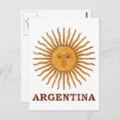 Sol de Mayo Argentina Postkarte (Vorne/Hinten)