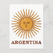 Sol de Mayo Argentina Postkarte (Vorderseite)