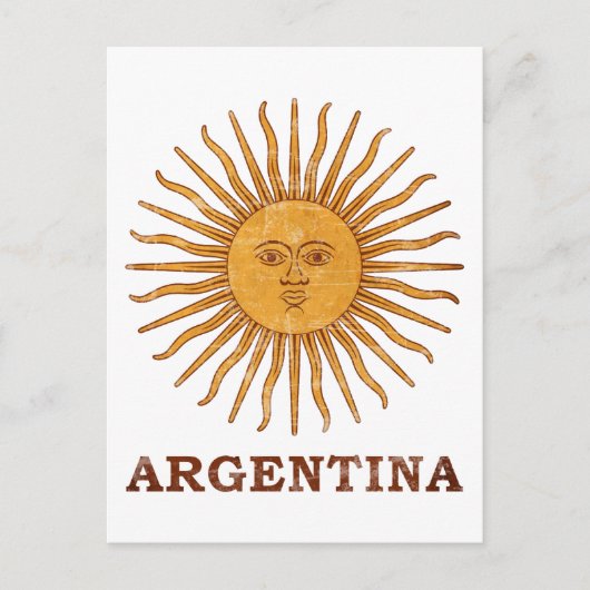 Sol de Mayo Argentina Postkarte (Vorderseite)