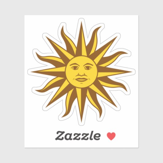 Sol de Mayo - URUGUAY Aufkleber (Blatt)