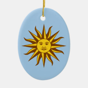 Sol de Mayo - URUGUAY Keramik Ornament