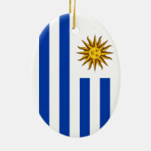 Sol de Mayo - URUGUAY Keramik Ornament (Hinten)