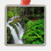 Sol Duc Falls in Olympic National Park in Ornament Aus Metall (Vorne)