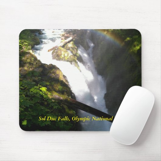 Sol Duc Falls Mouse Pad Mousepad (Mit Mouse)
