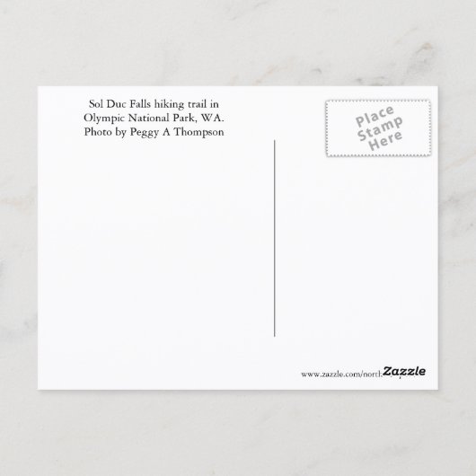 Sol Duc Falls, Olympic National Park Travel Postkarte (Rückseite)