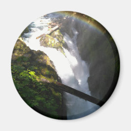 Sol Duc Falls Olympic National Square Tile Magnet
