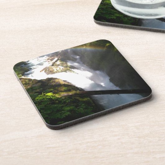 Sol Duc Falls Olympic National Square Tile Untersetzer (Linke Seite)