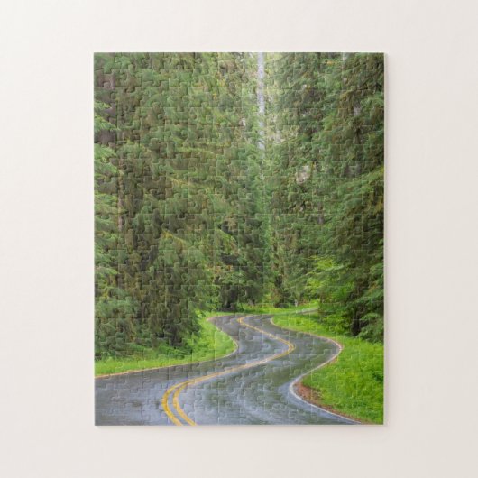 Sol Duc River Road durch Wald Puzzle (Vertikal)