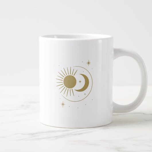 Sol & Luna en Armonía ✨ | Celestial Balance Design Jumbo-Tasse (Rechts)