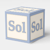 "Sol" Solfeggio Musical Baby Blocks Blue Geschenkschachtel (Vorderseite)