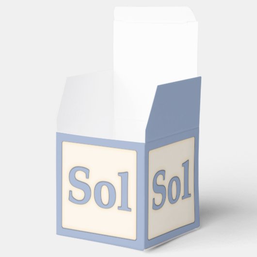 "Sol" Solfeggio Musical Baby Blocks Blue Geschenkschachtel (Geöffnet)