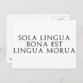 Sola Lingua Bona Postkarte (Vorne/Hinten)