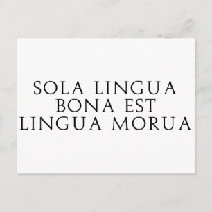 Sola Lingua Bona Postkarte