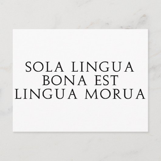 Sola Lingua Bona Postkarte (Vorderseite)