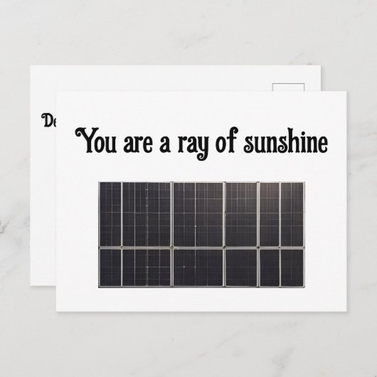 Sola-Panel Postkarte (Vorne/Hinten)