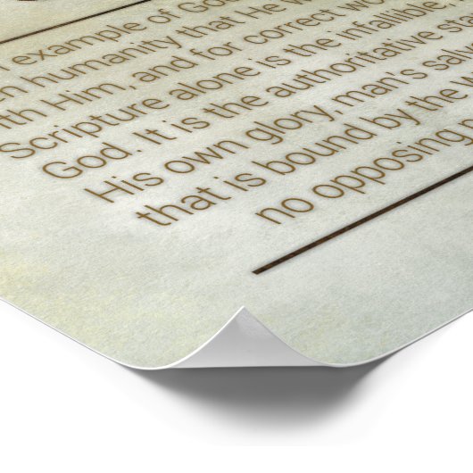 "SOLA SCRIPTURA" 14x11 Poster (Archival, Matte) (Ecke)