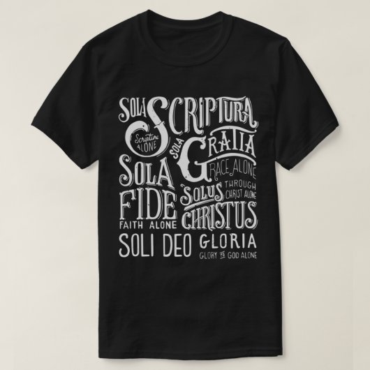 Sola Scriptura - Christliche Reformation 5 T-Shirt (Design vorne)