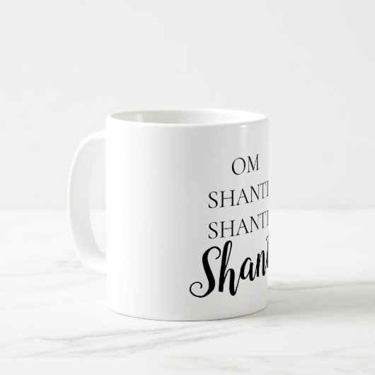 Solace Mind® OM Shanti Tasse (Vorderseite Links)