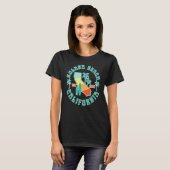 Solana Beach California Map Surf Sommerferien V T-Shirt (Vorne ganz)