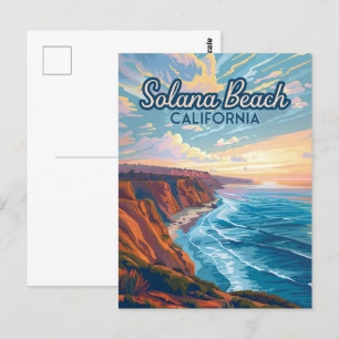 Solana Beach Kalifornien San Diego Vintage Postkarte
