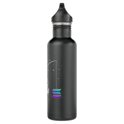 Solana Fishing, Crypto Bullrun SOL Token Rich Mill Edelstahlflasche (Rechts)