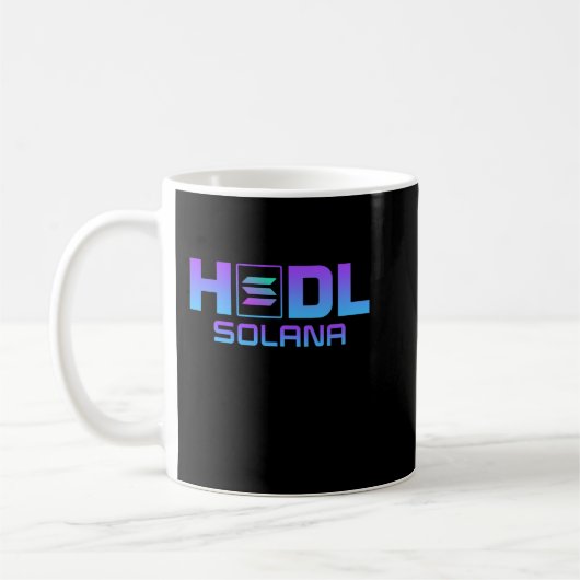 solana sol logo SOL Crypto Coin HODL Kaffeetasse (Links)