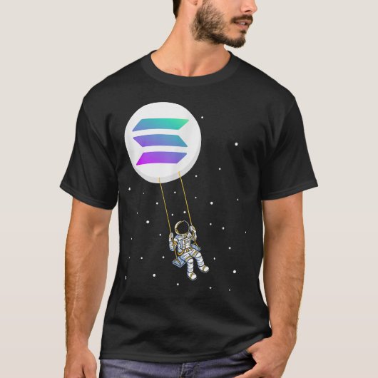 Solana Swing, SOL Trader Kryptowährung Moon Boy T T-Shirt (Vorderseite)