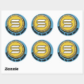 SOLANA TO MOON Geschenkkryptotikett für Freund Runder Aufkleber (Blatt)