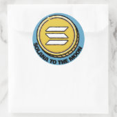 SOLANA TO MOON Geschenkkryptotikett für Freund Runder Aufkleber (Tasche)