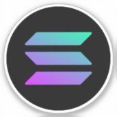 SOLANA TO MOON TRADER Moderne Aufkleber (Vorderseite)