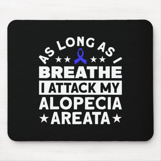 Solange ich atme Alopezie Awareness Ri Mousepad (Vorne)