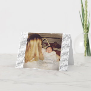 Solange ich mein Baby lebe, wirst du sein Dankeskarte