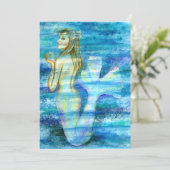 Solange Mermaid JL Biel Feiertagskarte (Stehend Vorderseite)