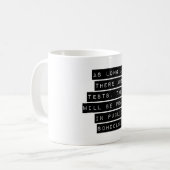 Solange Tests vorliegen Kaffeetasse (Vorderseite Links)