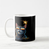 Solar 2024 Eclipse Cat Wearing Eclipse Glasses 1 Kaffeetasse (Links)